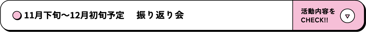 11月下旬～12月初旬予定 振り返り会 活動内容をCHECK‼