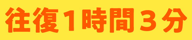 往復1時間3分
